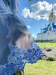 Накидка палантин для храма Family Tradition фатин с кружевом 50 см белый Синева - изображение 7