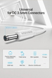 Кабель питания Vention DC 3.5мм х 1.35мм - USB 5V 2A для зарядки для роутера, сплиттера 1.5 м White (CEXWG) - изображение 4
