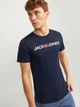 Футболка хлопковая длинная мужская Jack & Jones 12137126-62038 2XL Navy Blazer (5713738380119) - изображение 4