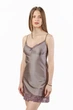Нічна сорочка жіноча з мікрофібри та мережива Felisiya Lingerie Стальний 143-1645 S - зображення 1
