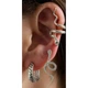 Бижутерия серьги-клипсы-каффы из медицинской стали Snake 3684 Silver 454 - изображение 1