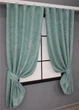 Комплект коротких штор VR-Textil Лен мрамор Pavliani № 1366ш 130х170 см 2 шт Бирюзовый (35-0059) - изображение 2