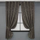Комплект коротких штор VR-Textil Лен мрамор Pavliani № 1288ш 130х170 см 2 шт Темное какао (35-0064) - изображение 1