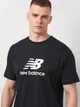 Футболка бавовняна довга чоловіча New Balance Stacked Logo MT41502 M Чорна (196941811048) - зображення 4