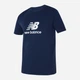 Футболка бавовняна довга чоловіча New Balance Stacked Logo MT41502 M Темно-синя (196941811222) - зображення 5