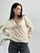 Женский пуловер с пуговицами Fashion 42/44 Бежевый - изображение 2