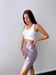 Спортивные женские велосипедки Wake Up (удлиненные шорты) с Push Up эффектом Однотонные Фитнес Спорт XS-S Бледно-сиреневые (4569S) - изображение 3