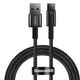Кабель Baseus Tungsten Gold Fast Charging Data Cable USB to Type-C 100W 20V 5A 1м (CAWJ000001) Black - зображення 1