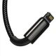 Кабель Baseus Tungsten Gold Fast Charging Data Cable 3-in-1 Cable USB to Lightning+Type-C+MicroUSB 3.5А 1.5м (CAMLTWJ-01) Black - изображение 4