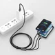 Кабель Baseus Tungsten Gold Fast Charging Data Cable 3-in-1 Cable USB to Lightning+Type-C+MicroUSB 3.5А 1.5м (CAMLTWJ-01) Black - изображение 7