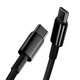 Кабель Baseus Tungsten Gold Fast Charging Data Cable Type-C to Type-C 100W 20V 5A 1м (CATWJ-01) Black - изображение 5