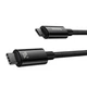 Кабель Baseus Tungsten Gold Fast Charging Data Cable Type-C to Type-C 240W 2м (CAWJ040101) Black - изображение 3