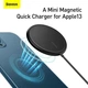 Бездротовий зарядний пристрій Baseus Simple Mini Magnetic Wireless Charger с технологією Qi 15W (WXJK-F01) Black - изображение 8