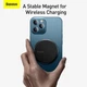 Бездротовий зарядний пристрій Baseus Simple Mini Magnetic Wireless Charger с технологією Qi 15W (WXJK-F01) Black - изображение 12