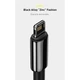 Кабель Baseus Tungsten Gold Fast Charging Data Cable USB to Lightning 2.4A 2м (CALWJ-A01) Black - изображение 13
