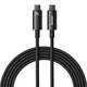 Кабель Baseus Tungsten Gold Fast Charging Data Cable Type-C to Type-C 240W 3м (CAWJ040201) Black - зображення 2