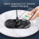 Бездротовий зарядний пристрій Baseus Simple 2in1 For Phone + Pods Pro Wireless Charger с технологією Qi 15W (WXJK-C01) Black - зображення 8