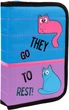 Пенал твердый 1Вересня одинарный с двумя клапанами HP-04 Pink and Blue (533456) - изображение 1