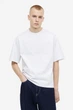 Футболка H&M Loose Fit білий 0608945001 M - изображение 1