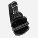 Сумка слинг через плечо мужская кожаная Tiding Bag 9801A Черная - изображение 3