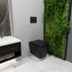 Унитаз подвесной KOLLER POOL Kvadro KR-0530-RQ-MB с сиденьем Soft Close дюропласт (смыв Торнадо) черный матовый - изображение 4