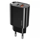 Зарядний пристрій Usams US-CC121 T35 QC3.0 + PD3.0 20W (Чорний) - зображення 1