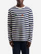 Longsleeve męski w paski Olaf Stripe Sans LS M990103 L Biały/Ciemnogranatowy (8720104715496) - obraz 1