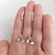 Сережки-ланцюжки Hand Made з кристалами хамелеонами Swarovski - зображення 3