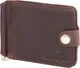 Затискач для купюр шкіряний Shvigel leather-13786 Коричневий - зображення 1