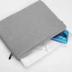 Чехол сумка для ноутбука из мягкой защитой для Macbook Air Pro 13"-14" Cерый - изображение 3