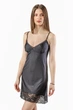 Нічна сорочка жіноча з мікрофібри та мережива Felisiya Lingerie Чорний 143-170 М (2000011306014) - зображення 1