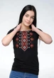 Футболка вышиванка 2XL чёрная (ж-19) - изображение 1
