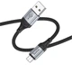 Кабель Hoco X102 USB – micro-USB 2.4 А 1 м в нейлоновому обплетенні чорний - изображение 3
