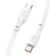 Кабель HOCO X93 Type-C to Type-C 100W, 2m, TPE, TPE connectors, White (6931474790729) - зображення 1