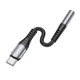 Аудиокабель HOCO LS33 Type-C to 3.5 female, nylon braid, 0,12m, Metal Gray 6931474761163 - изображение 6