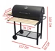 Угольный гриль - бочка для барбекю STAZER FIRETUBE PRO 112х102х50 см с крышкой и колесами Черный - изображение 9