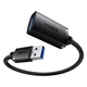 Кабель Baseus AirJoy Series USB(male) to USB(female) (3m) black - зображення 3