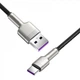 Кабель Baseus Cafule Metal Data Type-C 66W (0.25m) black - зображення 4