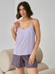 Пижама (майка + шорты) женская BARWA garments 0340/313 L Сиреневая (2113403133119) - изображение 6