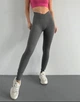Спортивные женские леггинсы Soft с эффектом визуальной коррекции фигуры для фитнеса и йоги Push Up V-пояс Однотонные XS-S Серые (5059S) - изображение 1