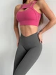 Спортивные женские леггинсы Soft с эффектом визуальной коррекции фигуры для фитнеса и йоги Push Up V-пояс Однотонные XS-S Серые (5059S) - изображение 3