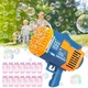 Генератор мыльных пузырей Bubble Gun с 132 отверстиями и подсветкой на аккумуляторе - изображение 2