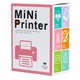 Термо фотопринтер портативный детский принтер для печати стикеров mini printer с набором бумаги 3 шт + фломастеры Белый с розовым - изображение 9