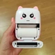 Термо фотопринтер портативный детский принтер для печати стикеров mini printer с набором бумаги 3 шт + фломастеры Белый с розовым - изображение 13