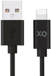 Кабель Xqisit NP USB Type-A - Lightning 1.5 м Black (4029948221915) - зображення 1