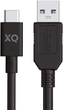 Kabel Xqisit NP USB Type-C - USB Type-A 1 m Black (4029948221496) - obraz 1