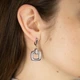 Сережки з білого золота 3202838 Діамант - зображення 2