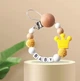 Держатель / зажим / клипса для пустышки, детской соски "Baby" (дерево+силикон), желтый "S" (82265781) - изображение 2