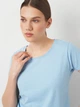 Футболка женская Fruit of the Loom Valueweight Ladies 0613720YT L Голубая (Tr2000000014456) - изображение 4