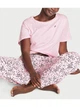 Піжама (футболка + штани) Victoria's Secret Cotton & Flannel Tee-jama Set M - зображення 1
